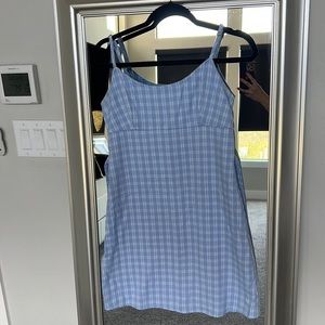 Brandy Melville dress light blue and white one size